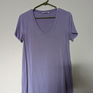 V Neck T-Shirt, Lavender